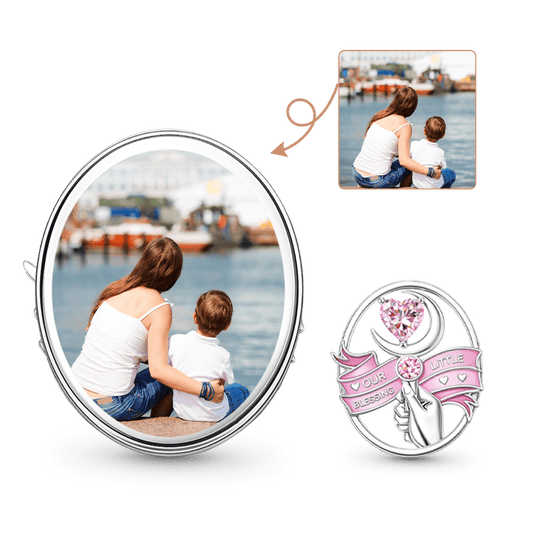 Gnoce Mother's Day Blessing for Newborn Magic Photo Birthstone Charm_1