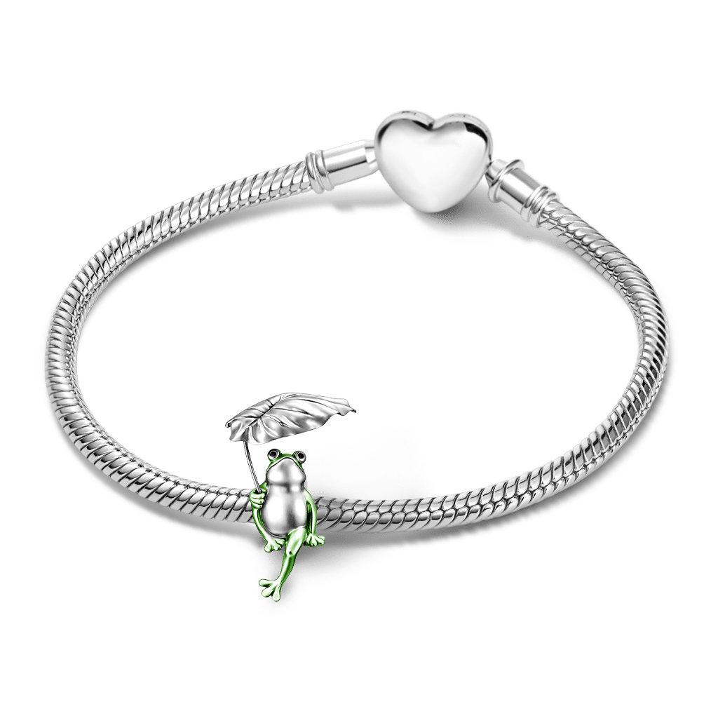 Gnoce Umbrella-Holding Little Frog Charm_3