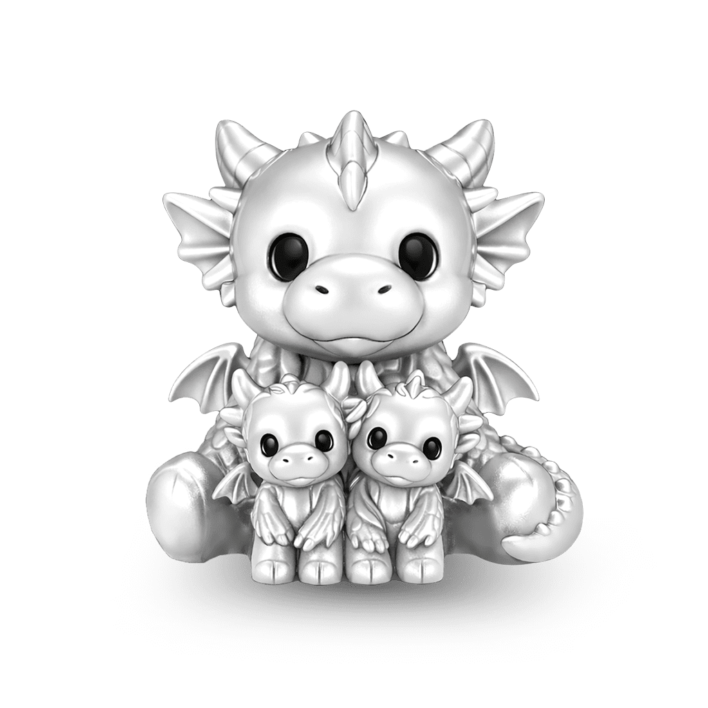 Gnoce Mother's Day Dragon Embraces Babies Charm_1