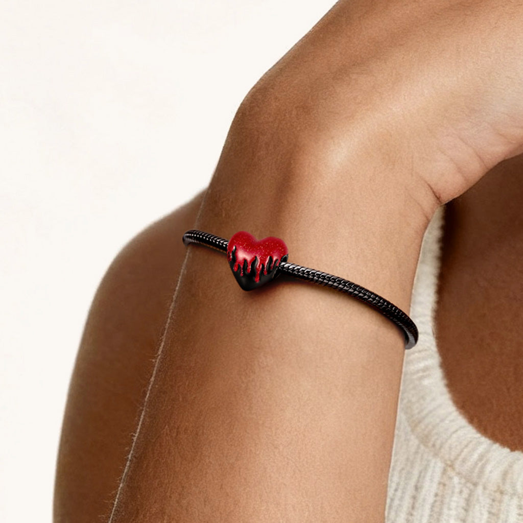 Gnoce Customizable Initial Heart Bead Glow-in-the-Dark Charm_2