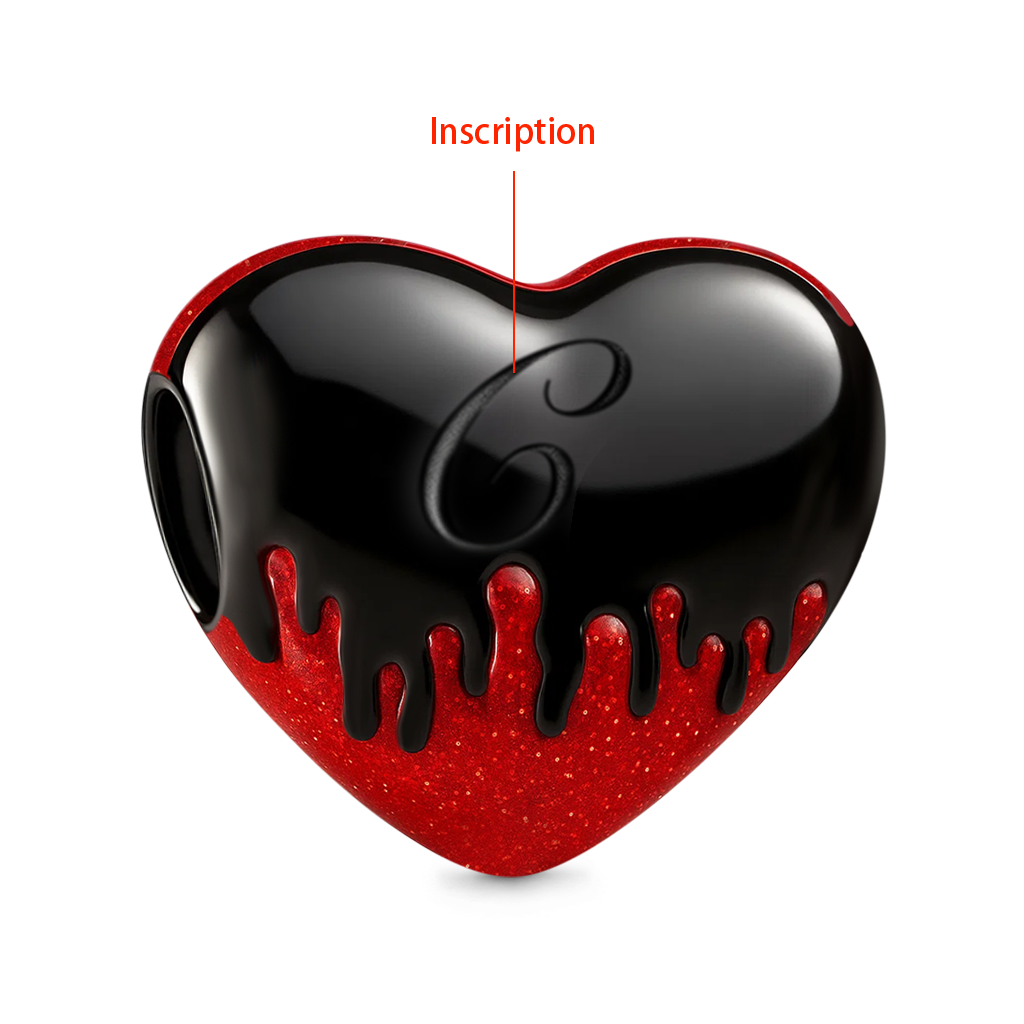 Gnoce Customizable Initial Heart Bead Glow-in-the-Dark Charm_3