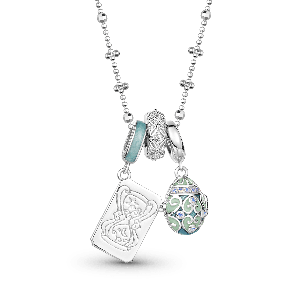 Gnoce Openable Lucky Egg and Hermit Tarot Pendant Necklace Set_6