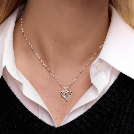 Gnoce Personalized Heart Necklace with 2 Names & 2 Birthstones_2