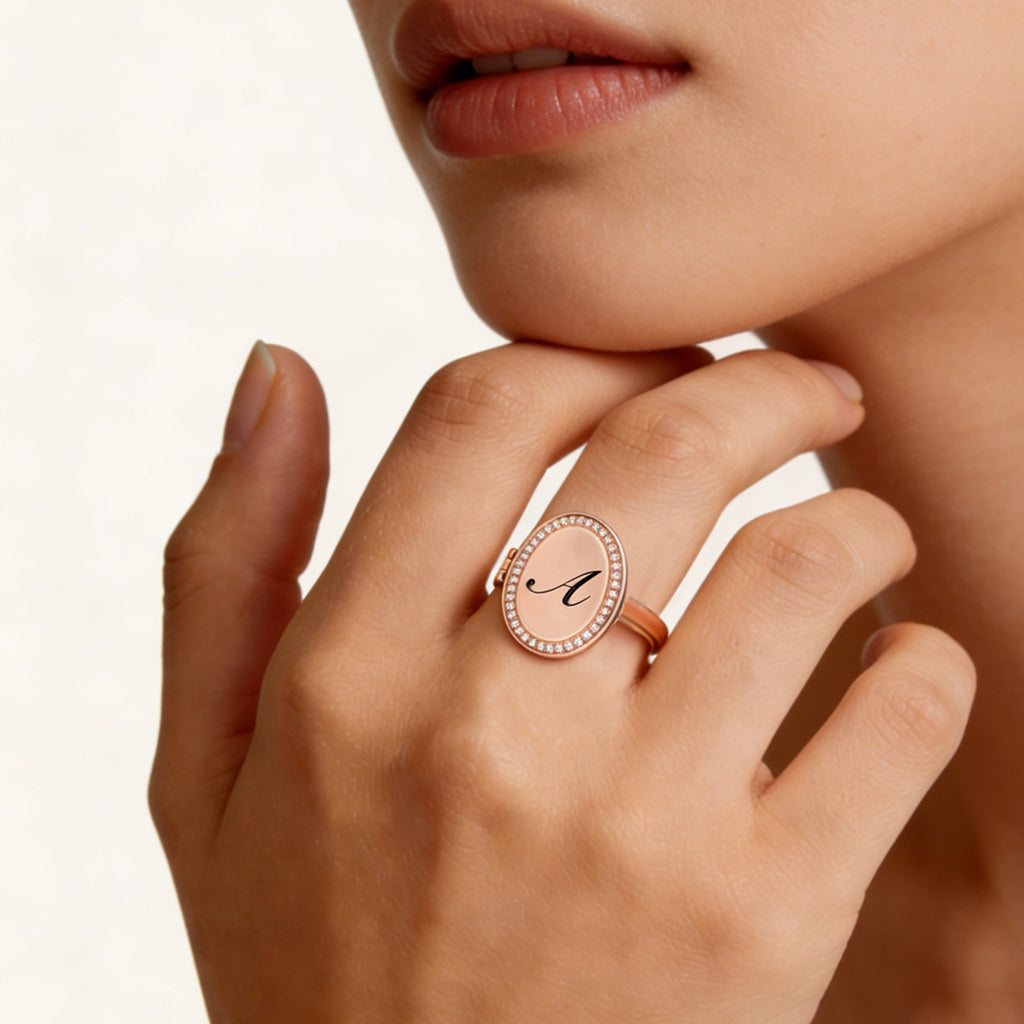 Gnoce Custom Photo Birthstone Ring with Personalized Engraving_2