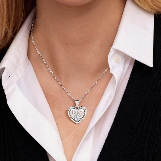 Gnoce Braille Heart Necklace with Custom Birthstone_2