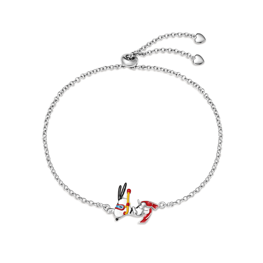 Gnoce Peanuts Snoopy Skateboarding Adjustable Bracelet_1