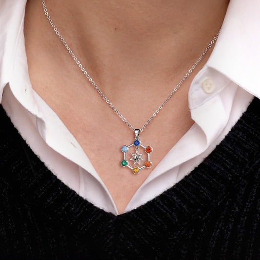 Gnoce Custom Hexagram Birthstone Necklace_2