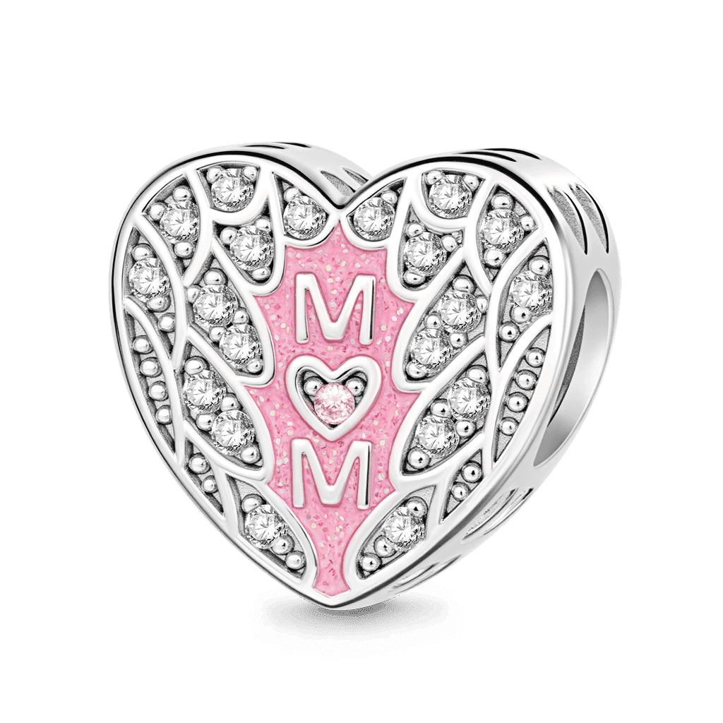 Gnoce Mom Feather Heart Charm_1