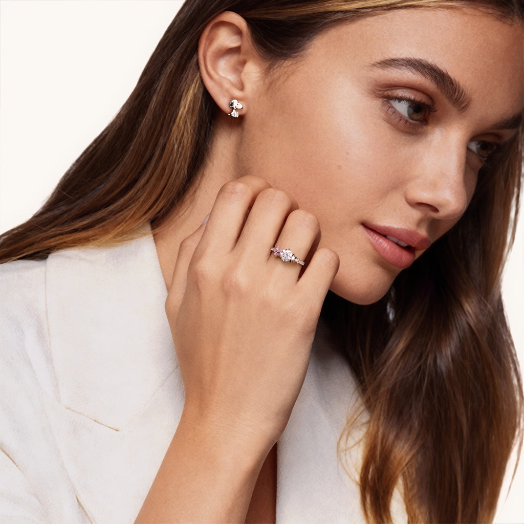 Gnoce Peanuts Snoopy Stud Earrings_4