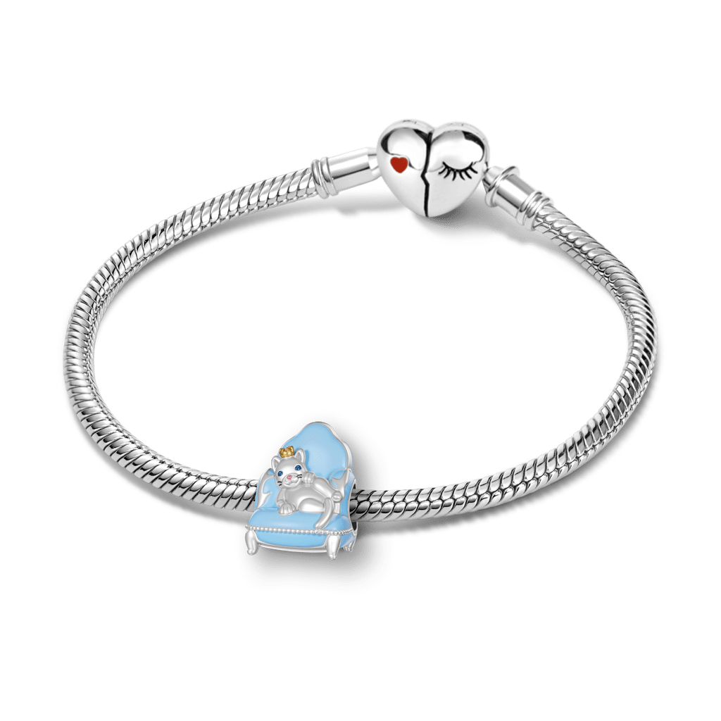 Gnoce Sofa Cat Charm Platinum-plated Silver Blend_3