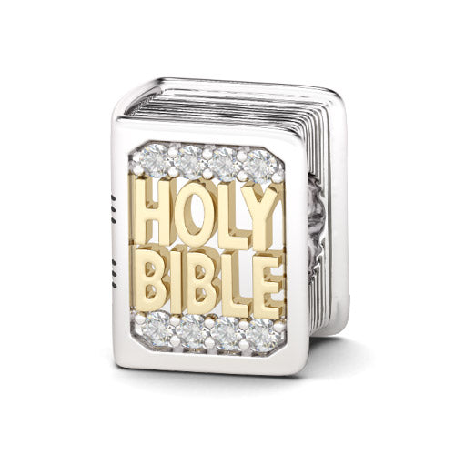 Gnoce "Christian Cross Beads" Faithful Holy Bible Charm Sterling Silver Bracelets_1