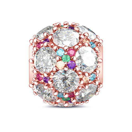Gnoce "You Are Beautiful Like The Diamonds In The Sky"Made Out of 925 Sterling Silver Plated with Rose Gold  Inlaid with Colorful Diamonds Expresses the Feeling of Elegance And Fashion Colorful Stones Charm_1