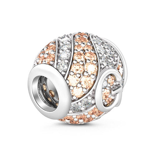 Gnoce “Letter G with Special Meaning for Special Person ”Made of 925 Sterling Silver Champagne & Clear  CZ Letter G Charm_2
