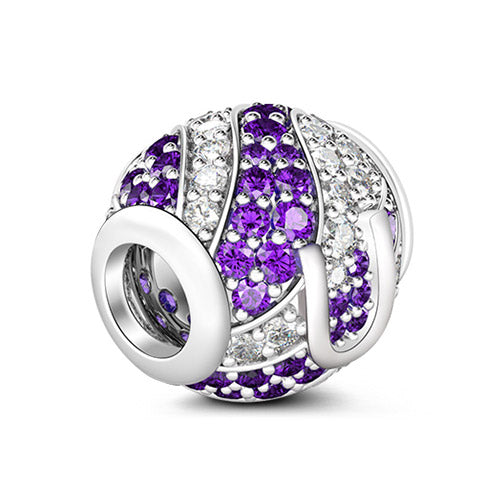 Gnoce “Letter U with Special Meaning for Special Person ”Made of 925 Sterling Silver Amethyst & Clear CZ Letter U Charm_2
