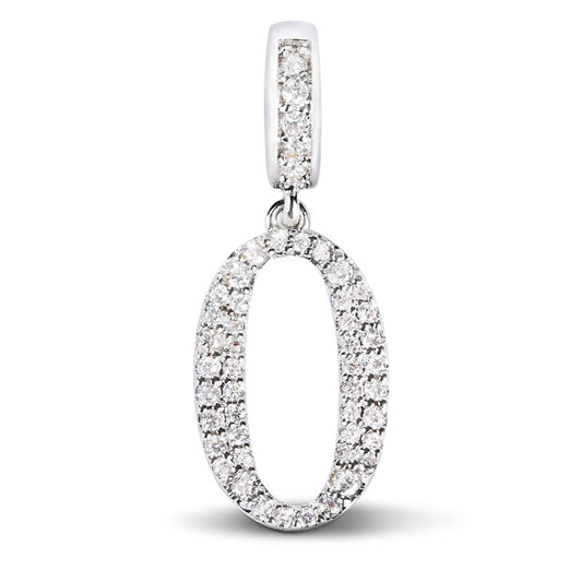 Gnoce "New Start" Number Zero 925 Sterling Silver Number Theme Simple Pendant For Bracelet_1