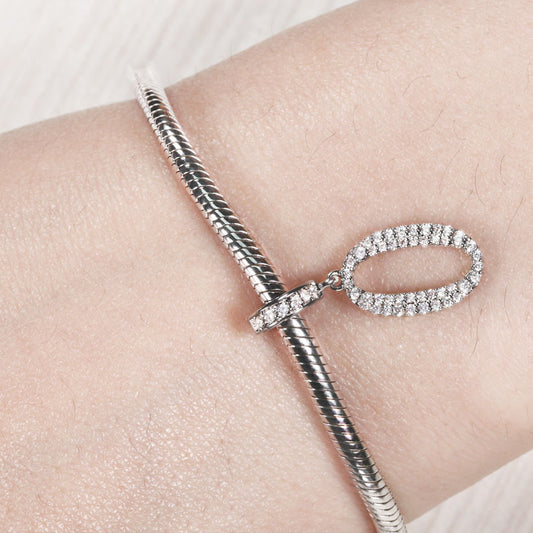 Gnoce "New Start" Number Zero 925 Sterling Silver Number Theme Simple Pendant For Bracelet_3