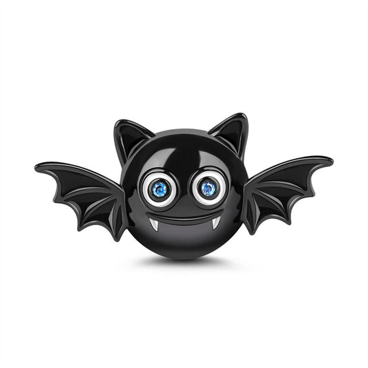 Gnoce "Adorable Evil Bat " Bead Charm in 925 Sterling Silver Black Plated_1