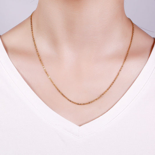 Gnoce "Chain of Love" 925 Sterling Silver Basic Chain Can Adding A Pendant Or Charm Cable Chain Silver Neckalce_5