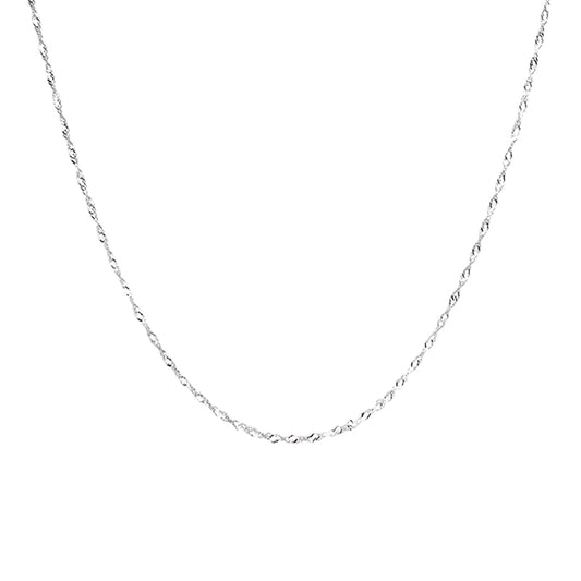 Gnoce "Together for Ever" 925 Sterling Silver Gold/Rose Gold Plating for Adding A Pendant or Charm Gold Twisted Chain Necklace_1