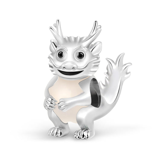 Gnoce "Noble and Authority " Cartoon Dragon-Shaped Charm Bead 925 Sterling Silver_1