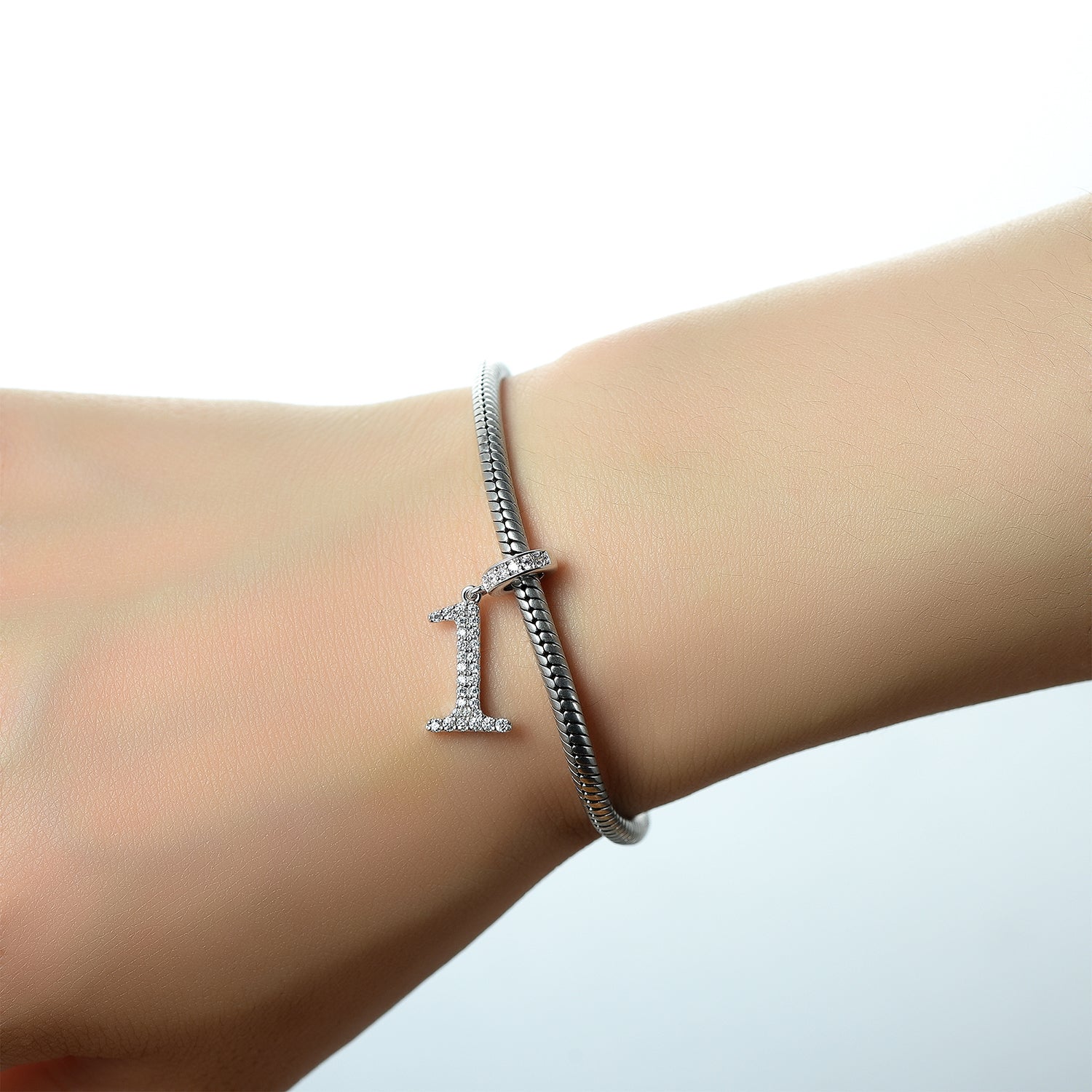 Gnoce "You are No.1" Number Theme Perfect Number One 925 Sterling Silver Fine Gift Pendant_3