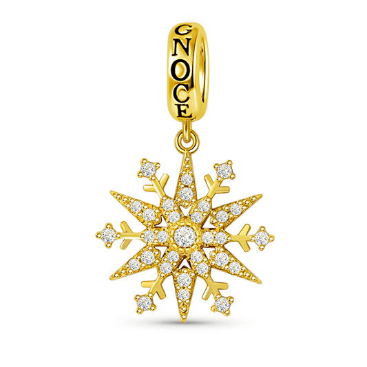 Snowflake Pendant Dangle Charm Sterling Silver 18k Gold Plated_1
