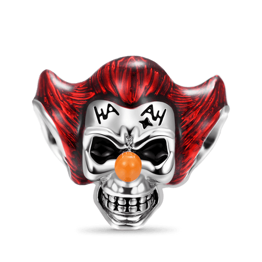 Clown Skull Charm Bead 925 Sterling Silver_1