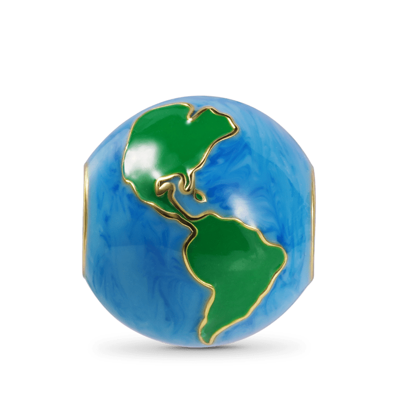 Earth Charm Bead Sterling Silver 18K Gold Plated_1