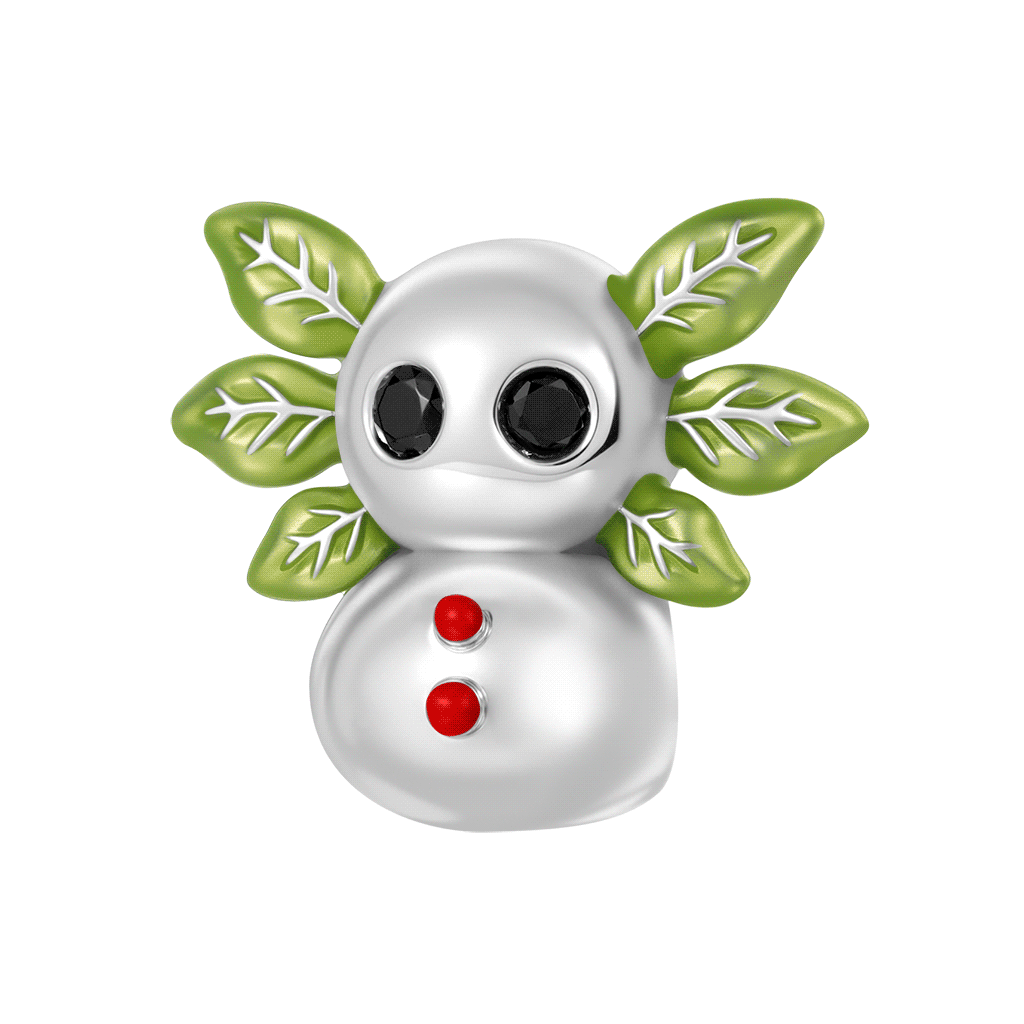 Mexican Axolotl Snowman Charm