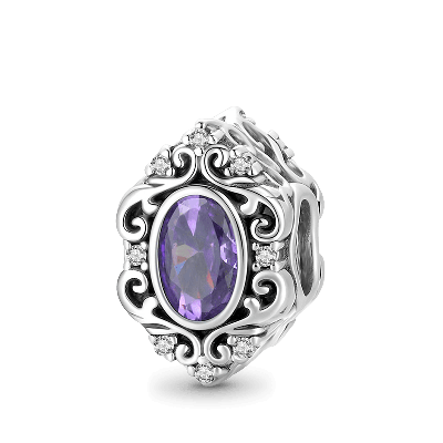 Violet CZ Stone Charm