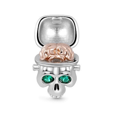 Openable Brain Skull Charm