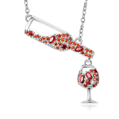 Wine Bottle Cup Necklace