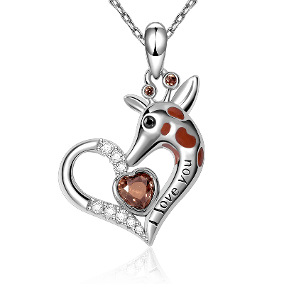 Giraffe Heart Necklace