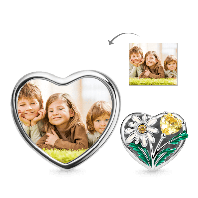 Daisy Flower Photo Charm