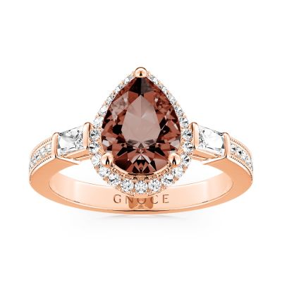 Brown Teardrop Ring