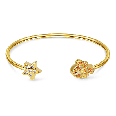 Fish & Starfish Open Bangle