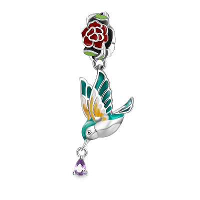 Bird Flower Pendant