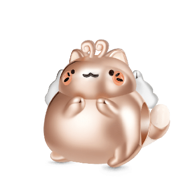 Mochi the Cat Butterfly Charm
