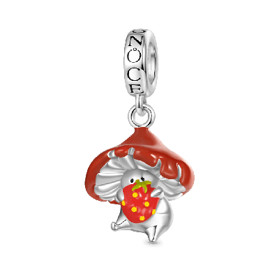 Strawberry Mushroom Pendant