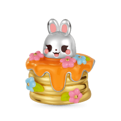 Sweet Bunny Pancake Charm