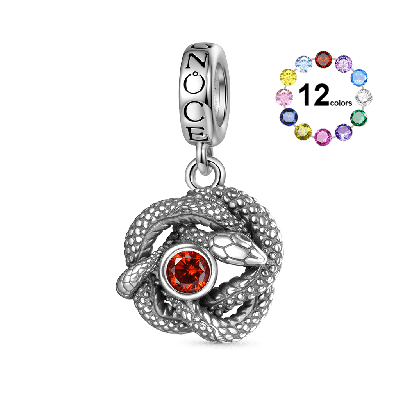 Snake Birthstone Pendant