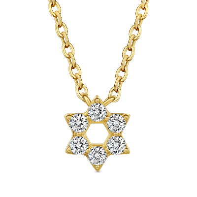 14K/10K Solid Gold Hexagram Necklace