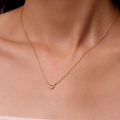 14K/10K Solid Gold Love Heart Necklace