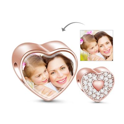 Sparkling Heart Photo Charm