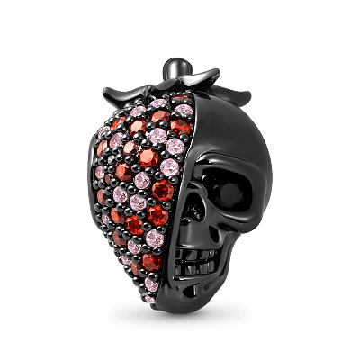 Strawberry Skull Charm