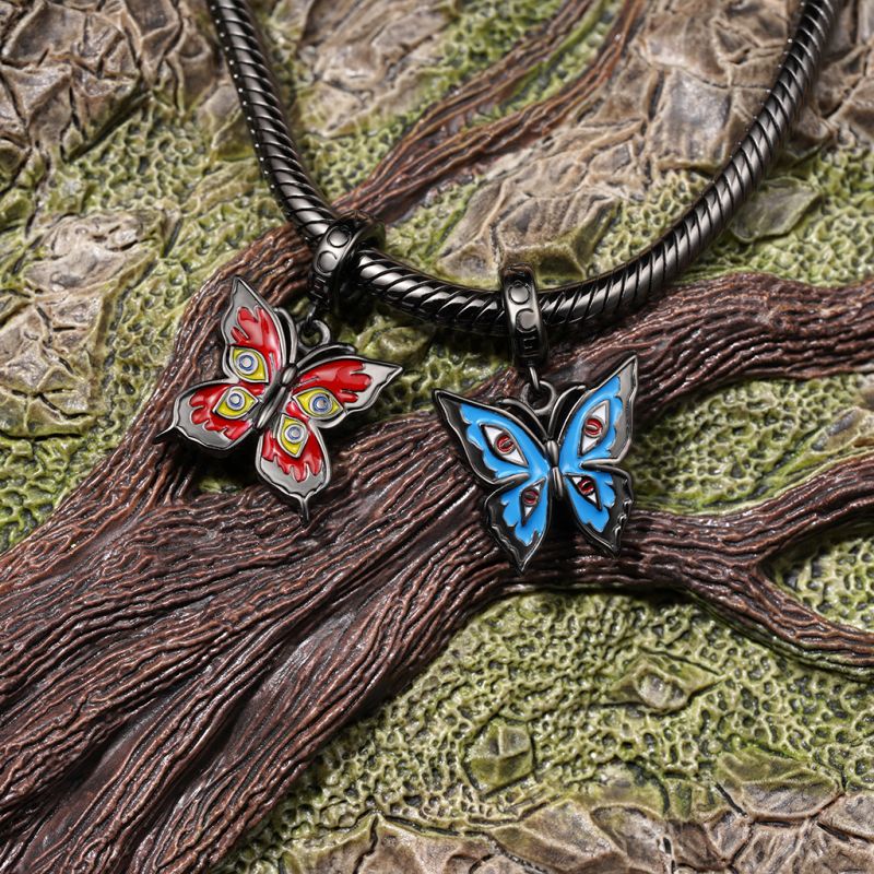 Red Walpurga Butterfly Pendant
