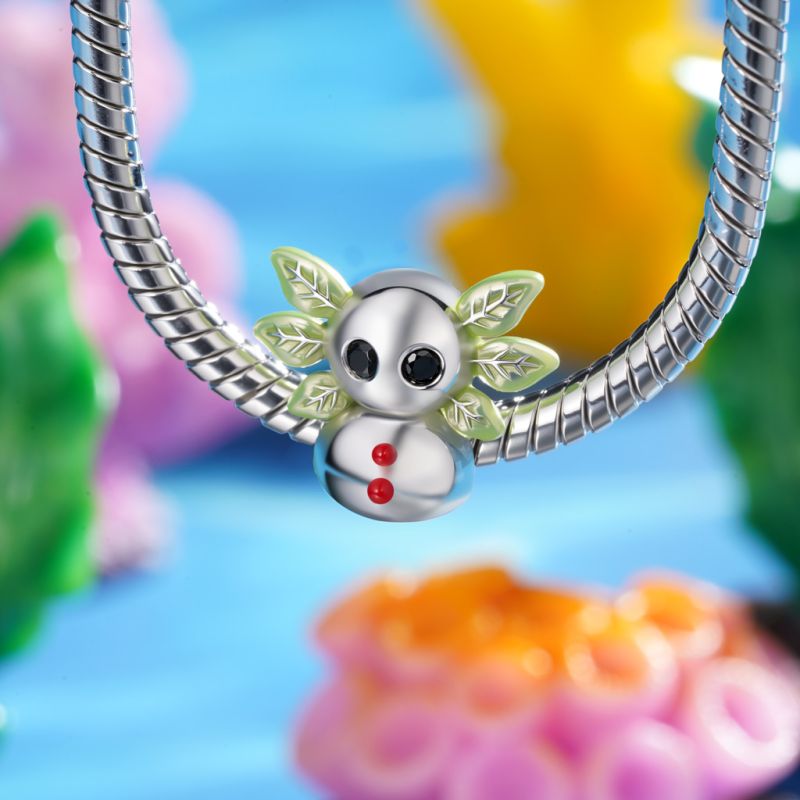 Mexican Axolotl Snowman Charm
