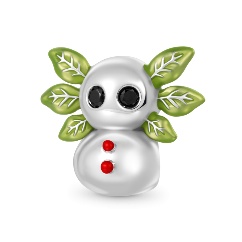Mexican Axolotl Snowman Charm