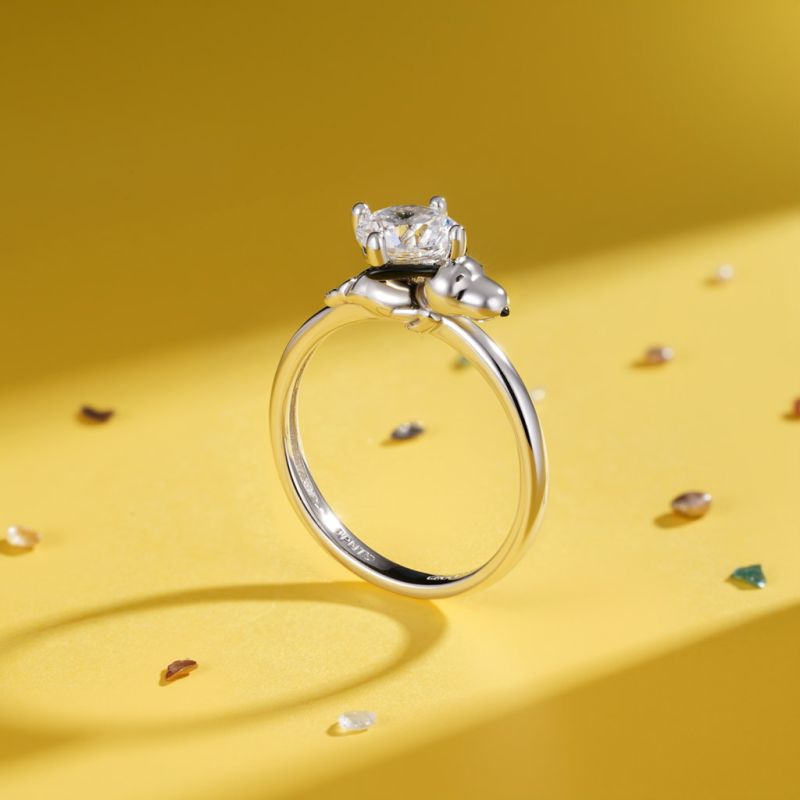 Peanuts Lovingly Snoopy Moissanite Ring