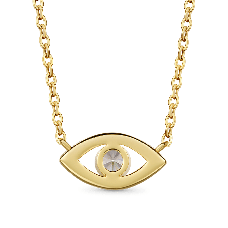14K/10K Solid Gold Evil Eye Necklace